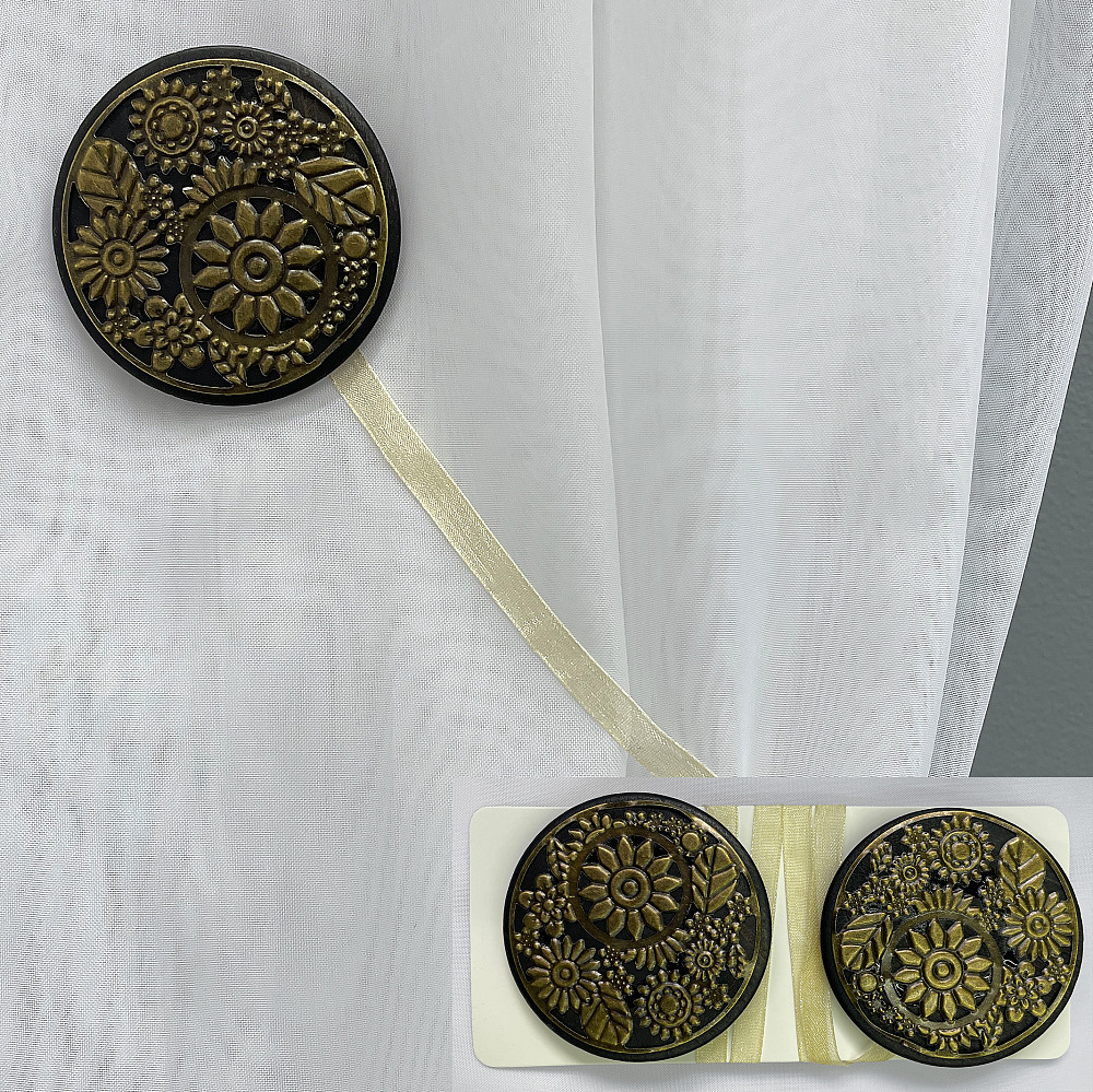 Магниты для штор и гардин Карпаты набор 2 шт Венге с бронзовым (81-146) Киев - изображение 1