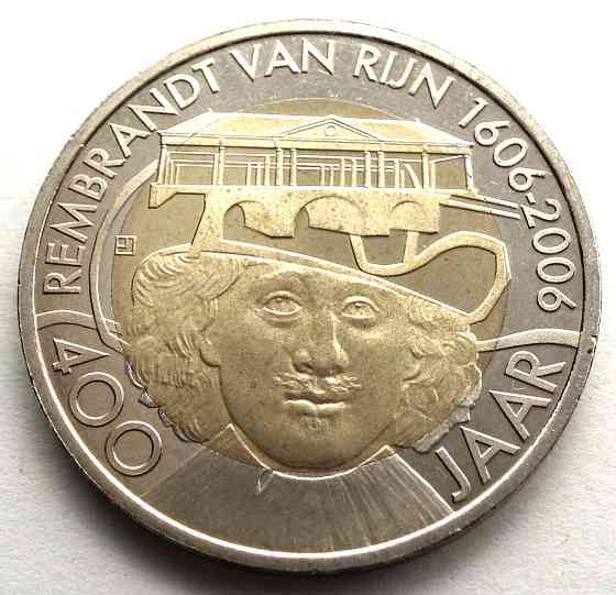 НИДЕРЛАНДЫ LEIDEN 2 REMBRANDT 2006 UNC Местная валюта 30мм 10.5г Полтава