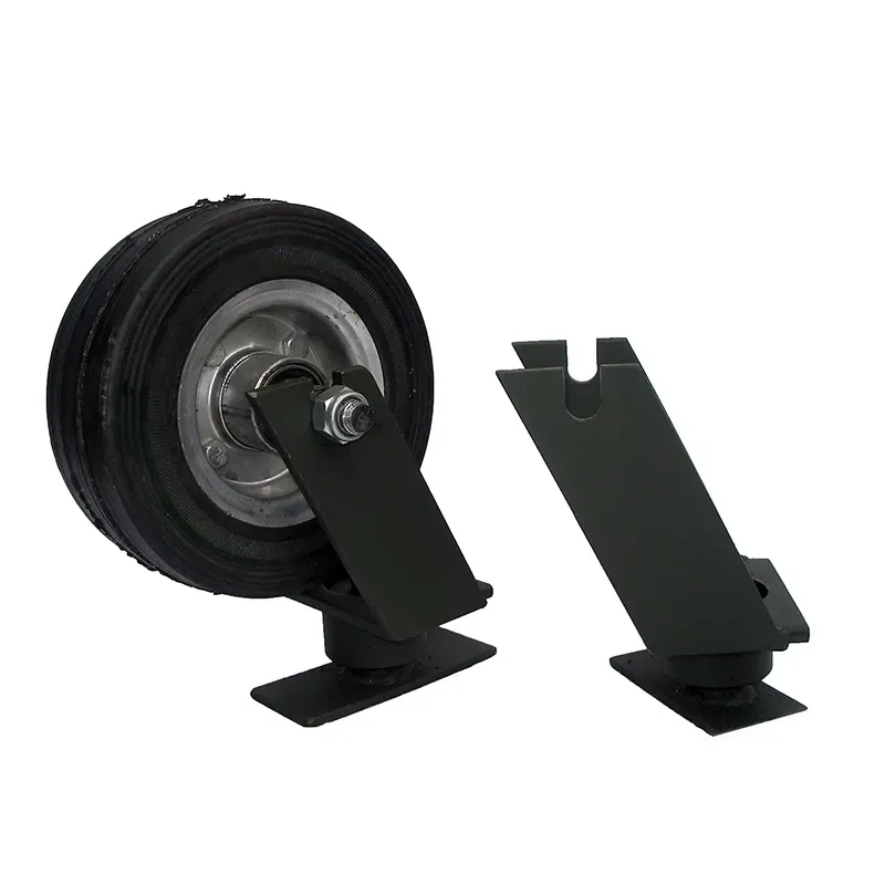 Колесо поворотне посилене ПК-200КНШ – промислове колесо 200 мм з кріпильною панеллю та сталевою ступицею Харків - фото 4