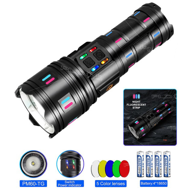 Алюмінієвий ліхтар 18650, Перезаряджуваний ручний ліхтар, Ліхтарик на всі випадки суперяскравий VK-57 Львів - фото 2