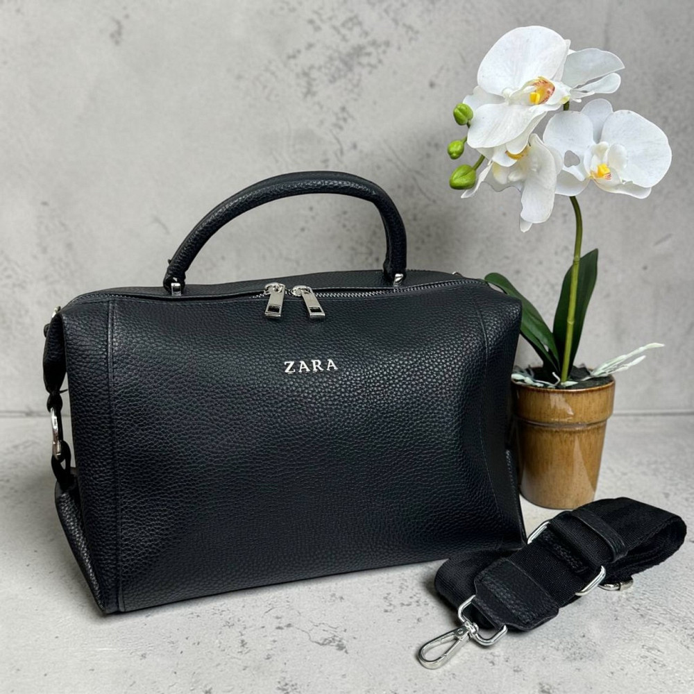 Якісна жіноча сумка стиль Зара, класична сумка Zara чорна Харків - фото 1