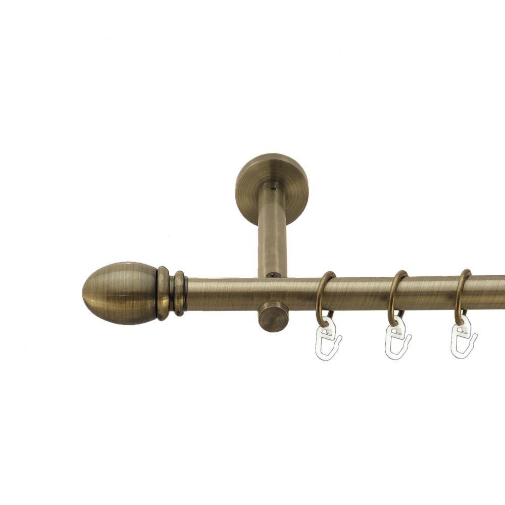 Карниз Orvit Белуно металевий однорядний циліндр+профіль (16 см) гладка труба кільце металеве Антик 19 мм 240 Львов - изображение 1