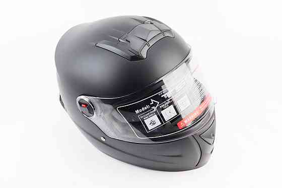 Шолом інтеграл, закритий+окуляри BLD-М61 S (55-56см), ЧОРНИЙ матовий Киев