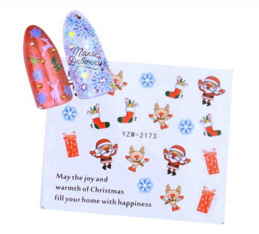 Новогодние наклейки на ногти Киев - изображение 1