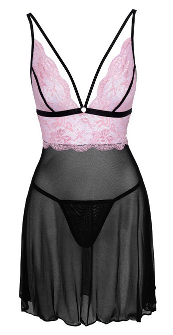 Пеньюар Babydoll black/pink S Sex Aura Киев - изображение 6