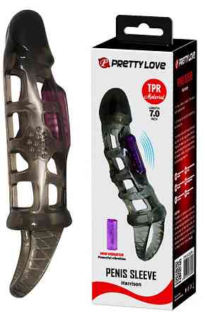 Насадка-презерватив с вибрацией PRETTY LOVE - Harrison Penis sleeve, BI-026209-1 Sex Aura Киев