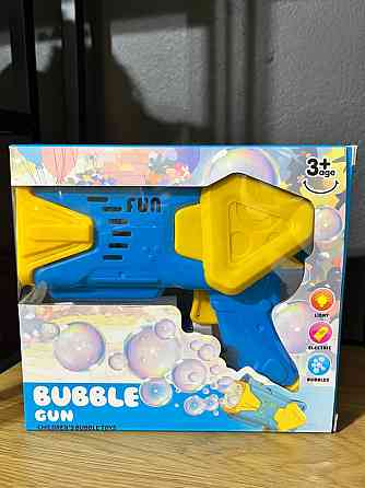Дитячий генератор мильних бульбашок Пістолет 2238 (Blue) зі світлом Вінниця