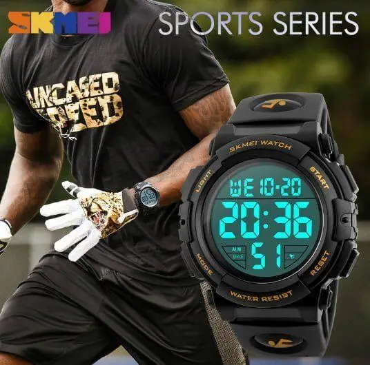 Чоловічий спортивний наручний годинник Skmei 1258 Золотистий Вінниця - фото 4