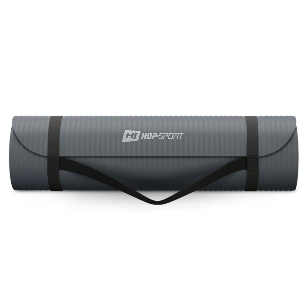 Коврик для йоги Hop-Sport HS-NB010GM NBR 1см графітовий Київ - фото 3