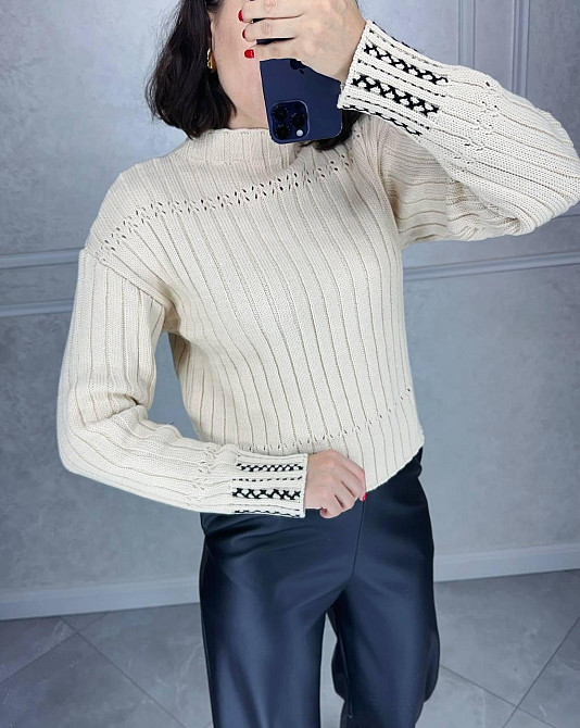 Жіночий базовий оверсайз светр машинна вʼязка Одеса - фото 2