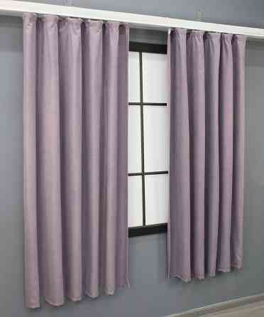 Комплект коротких штор VR-Textil Мікровелюр Petek № 1493ш Лавандовий 140х170 см 2 шт (35-0234) Київ