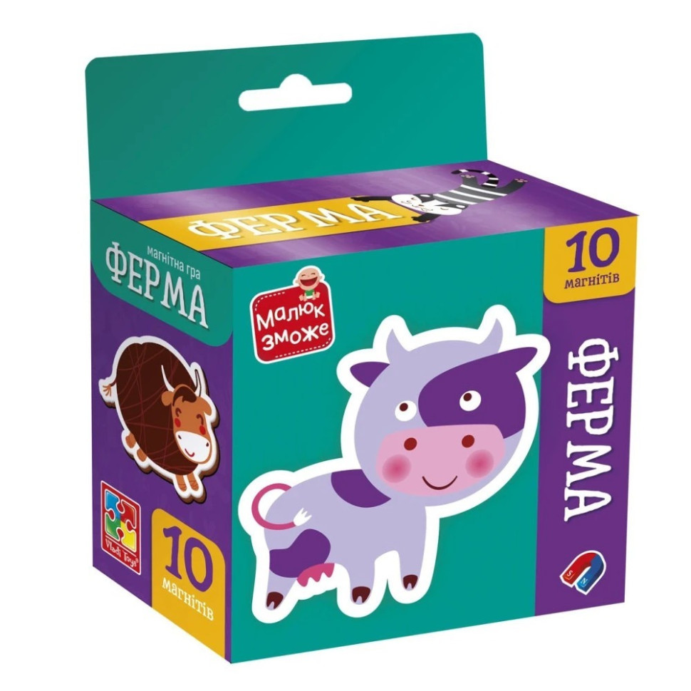 Дитячий набір магнітів "Ферма" VT3106-36, 10 магнітів Вінниця - фото 1