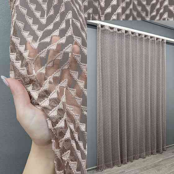 Тюль VR-Textil 1878т Гипюр Какао 300х270 см (42-0836) Киев