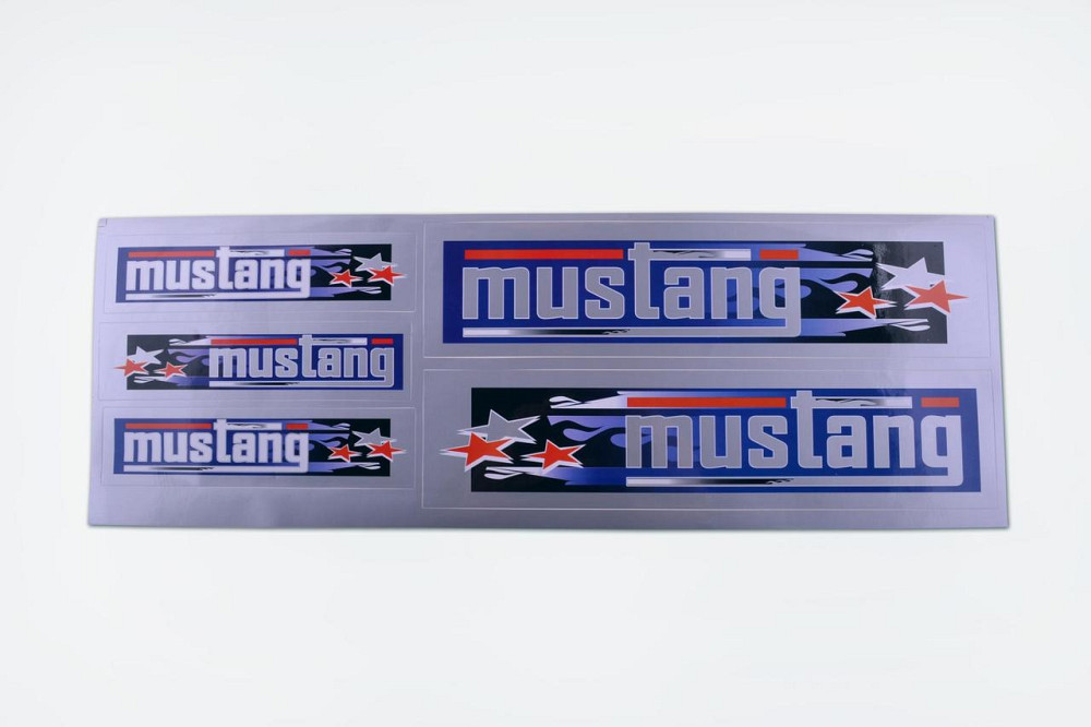 Наклейки (набір) MUSTANG (48х16см, сірі) Мукачево - фото 1