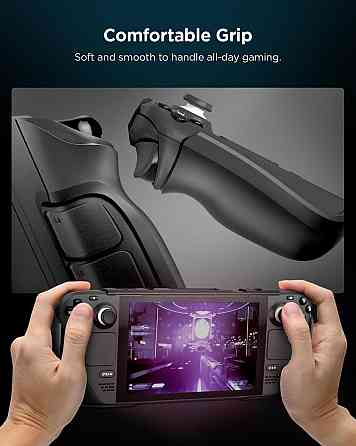 Чохол Spigen Thin Fit Pro ACS06040 для Steam Deck LCD/OLED Чорний TPU+PC з підставкою тонкий протиударний антисcratch Київ