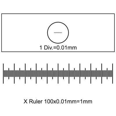 Аксессуар для микроскопов Sigeta Калібрувальна лінійка Slide-1 X 0.01мм (65654) Винница - изображение 1
