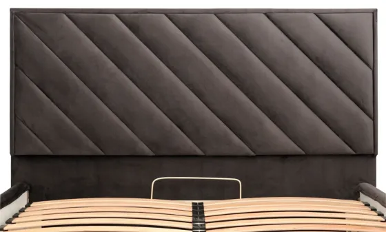 Ліжко Двоспальне Chicago Comfort 160 х 190 см Riviera 97 З підйомним механізмом та нішою для білизни Темно-сірий Київ