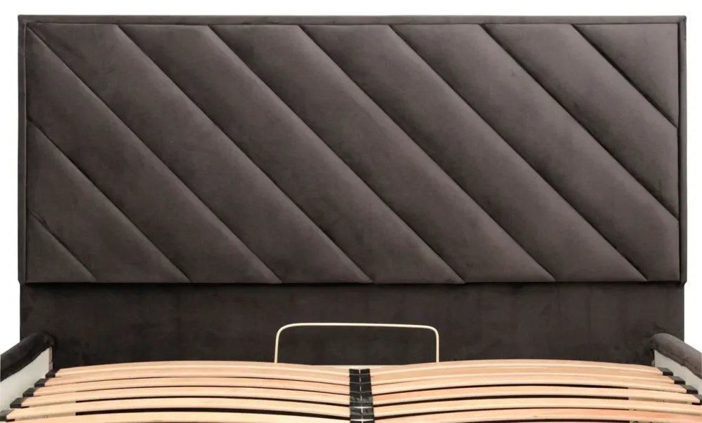 Ліжко Двоспальне Chicago Comfort 160 х 190 см Riviera 97 З підйомним механізмом та нішою для білизни Темно-сірий Київ - фото 5