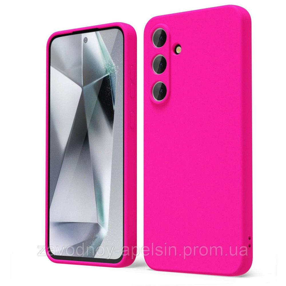 Samsung S24 FE S721 Чохол силіконовий Мікрофібра (яскравий) Одеса - фото 1