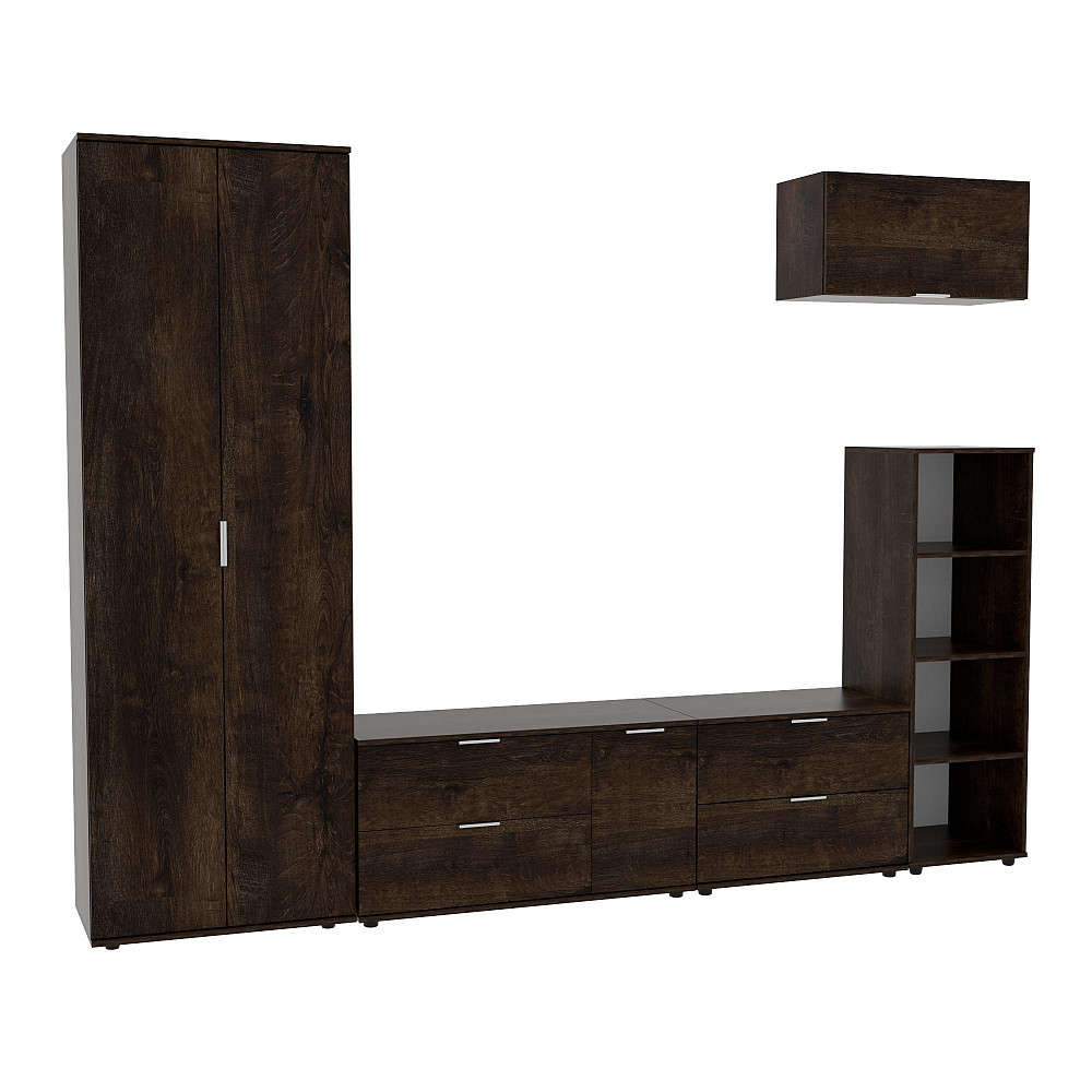 Стенка в гостиную Ketrin-3, Дуб Конкордия, 2820х425х2100 Львов - изображение 1