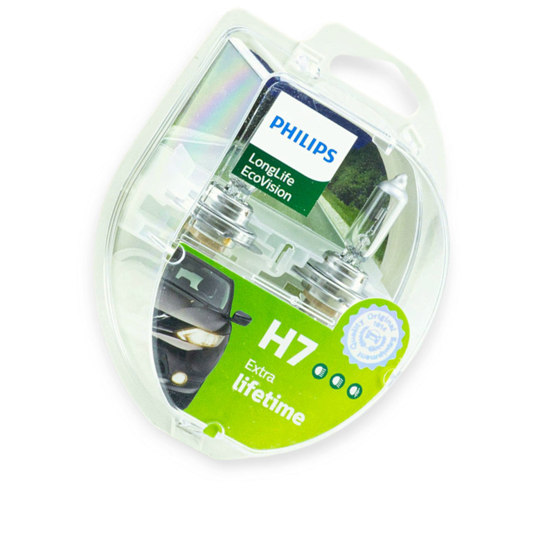 Автолампа 12V 55 W PHILIPS LongLife EcoVision (2шт) H7 Мукачево - фото 1