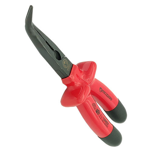 Плоскогубці з подовженими губками 8" загнуті, ізольовані ручки 1000 В СТАНДАРТ IBN0108 Чернігів - фото 1