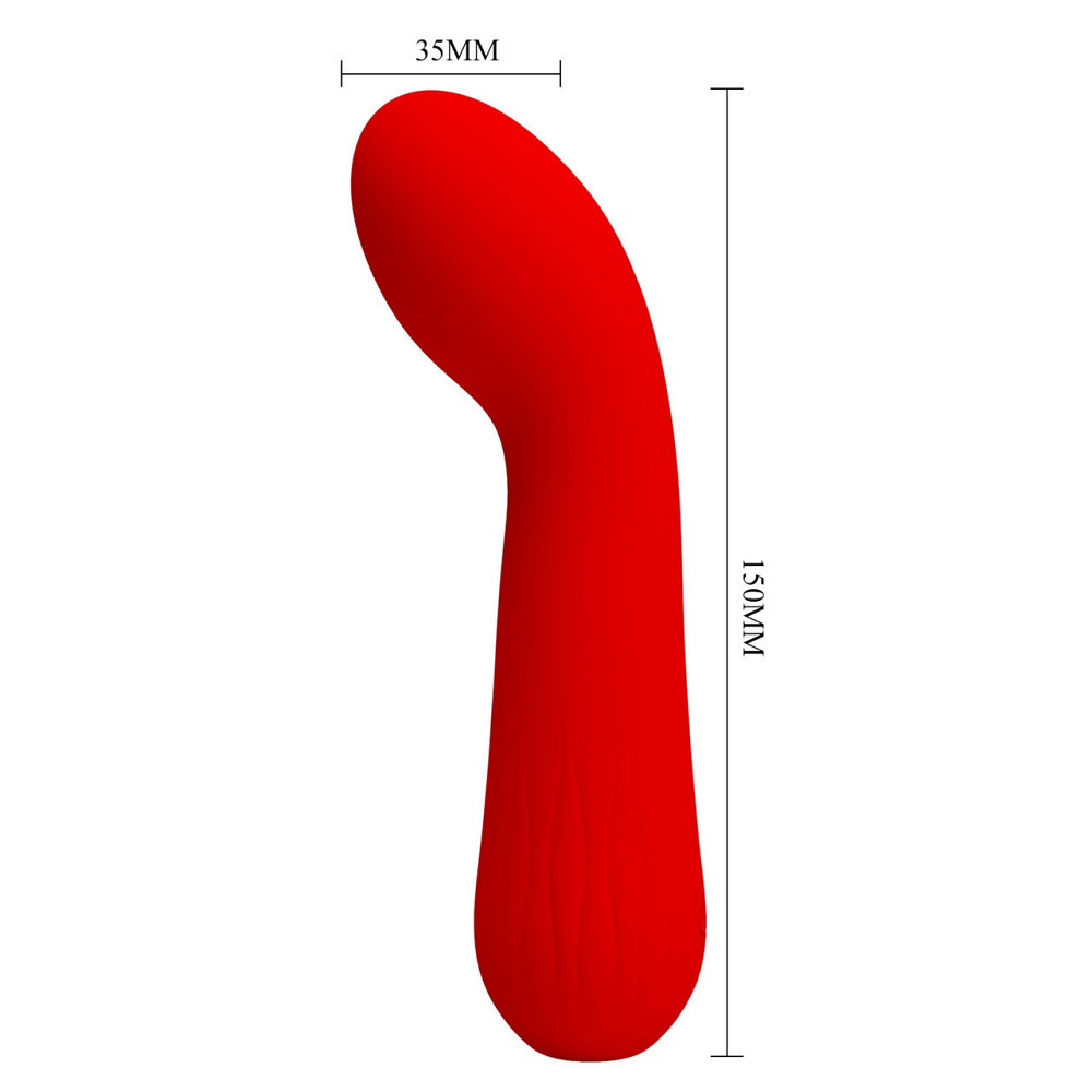 Вибромассажер для стимуляции точки G Pretty Love - Faun Red, BI-014724-2 Sex Aura Киев - изображение 10