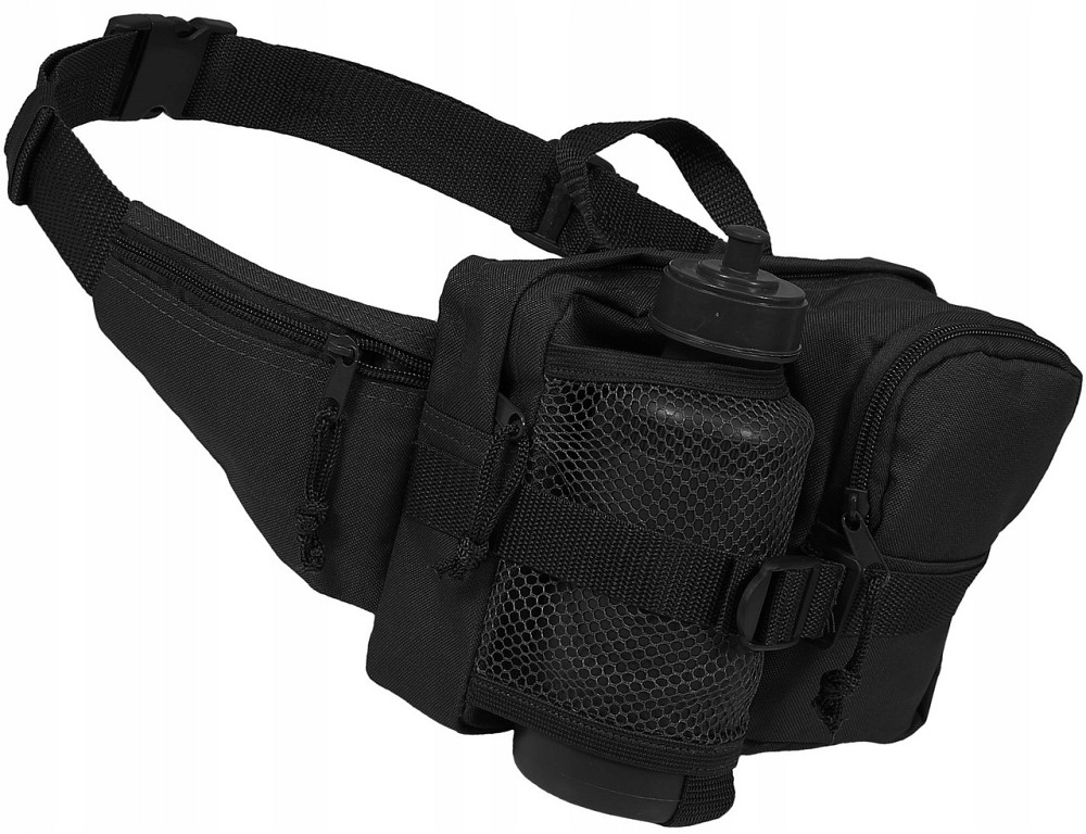 Універсальна Поясна Сумка 3 кишені з флягою 0.5 літрів Mil-Tec від Sturm (13511002) Black Нововолинськ - фото 1