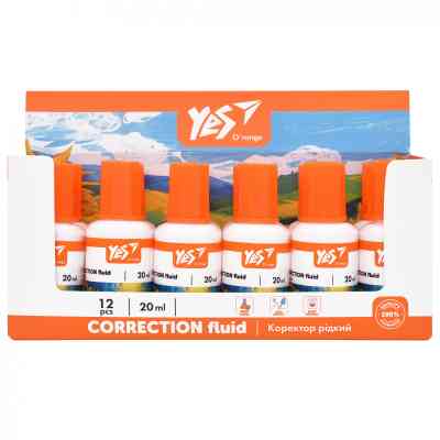 Корректор Yes с кисточкой Orange Line 20 мл (340112) Винница
