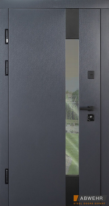 Двері вуличні, модель Tower 527 ТЕРМОРОЗРИВ 3 контура ущільнення Київ - фото 1