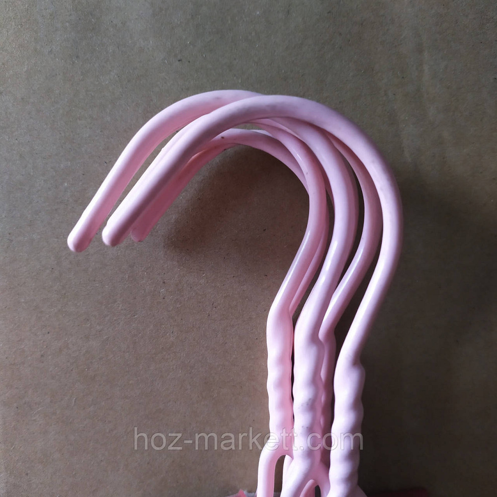 Вішалки плеча, тремпл білі металевий у силіконовому покритті з хромованим гачком 8 шт. в уп Харків - фото 6