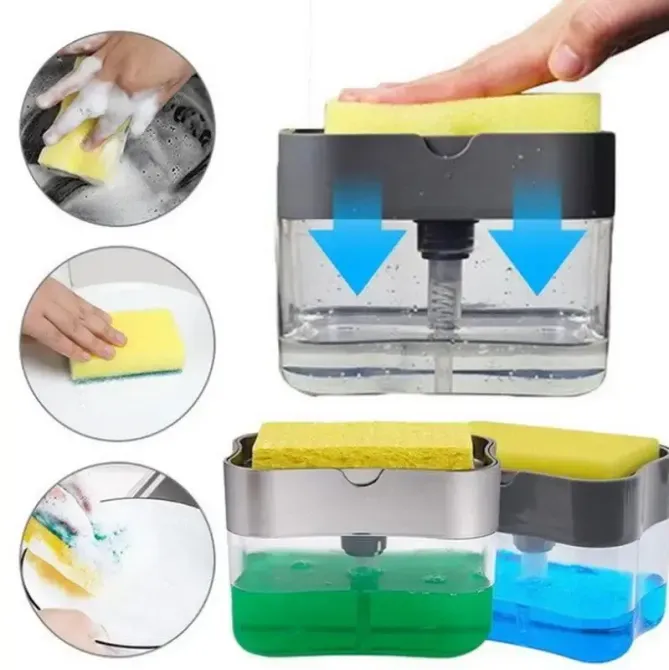 Диспенсер для моющего средства нажимной Soap Pump Sponge Caddy Коломия - фото 1