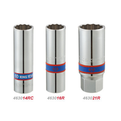 Головка торцева KING TONY 1/2" свічкова 21 мм 12-гранна з гумою (463021R) Вінниця - фото 1