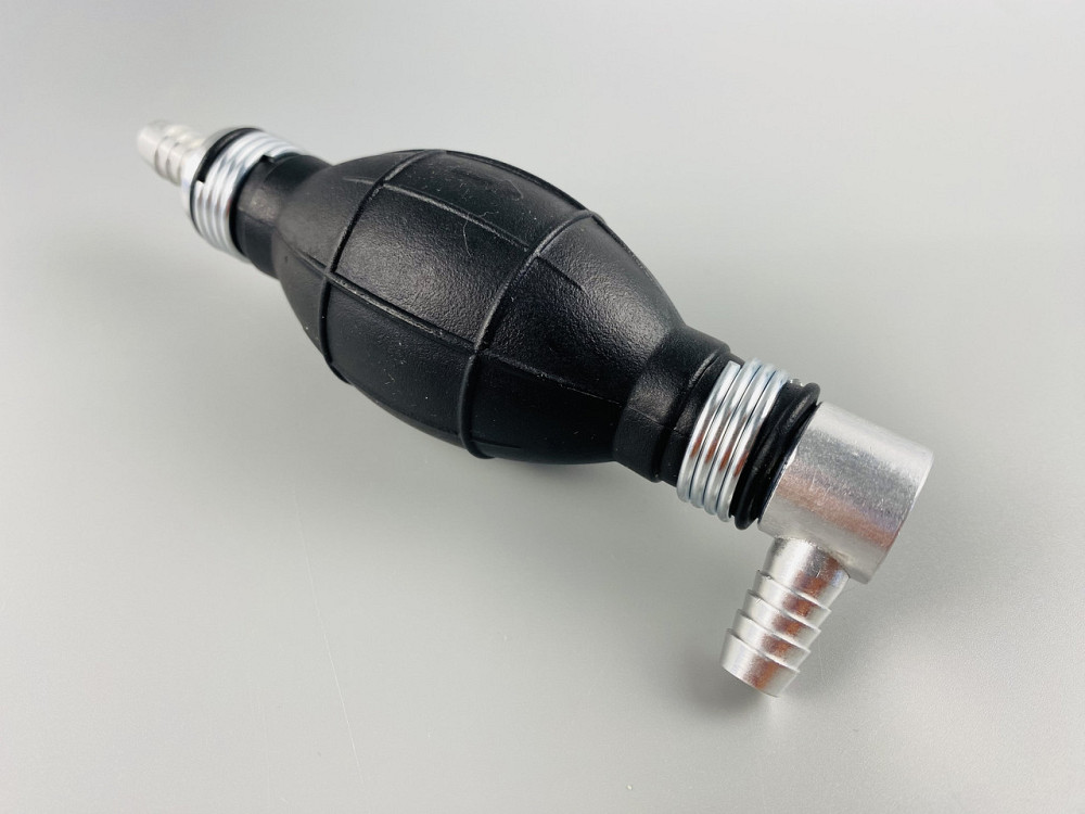 Ручний насос для перекачування рідини з клапаном масло-бензостійка гума алюмінієві наконечники d = 10 мм Мукачево - фото 5