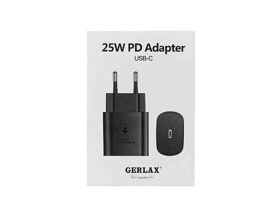 Мережевий зарядний пристрій PD Type-C A11S PD25W чорний ТМ GERLAX Київ
