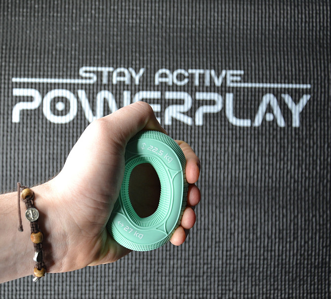 Еспандер кистьовий силіконовий PowerPlay PP-4330 Hand Grip Loops Medium 22.5-27 кг. М'ятний Кам'янське - фото 6