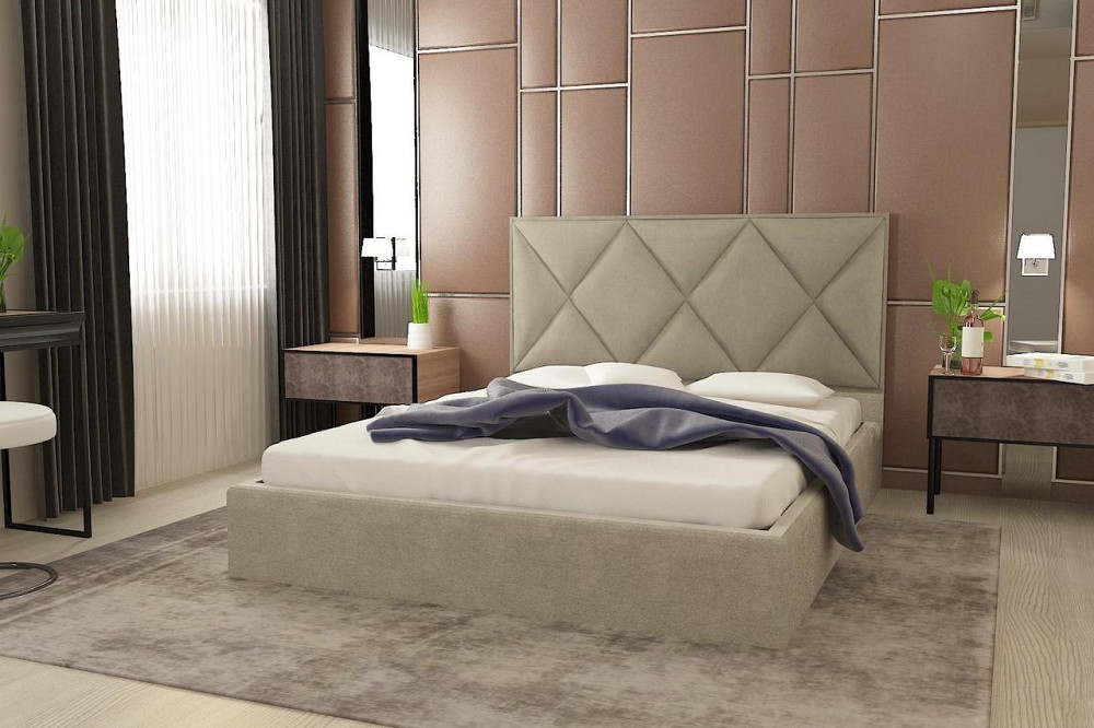 Ліжко BNB Pallada Comfort 90 х 200 см Simple З підйомним механізмом та нішою для білизни Мокко Київ - фото 3