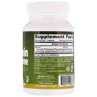 Антиоксидант Jarrow Formulas Фітосоми куркумін 500 мг, Curcumin Phytosome Meriva, 60 геле (JRW-14086) Вінниця