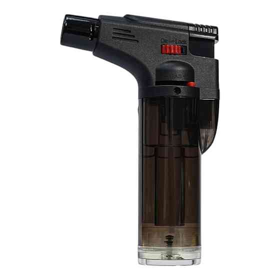 Горелка газовая карманная / Турбо зажигалка / Lighter прозрачная (карамелька-2) Днепр