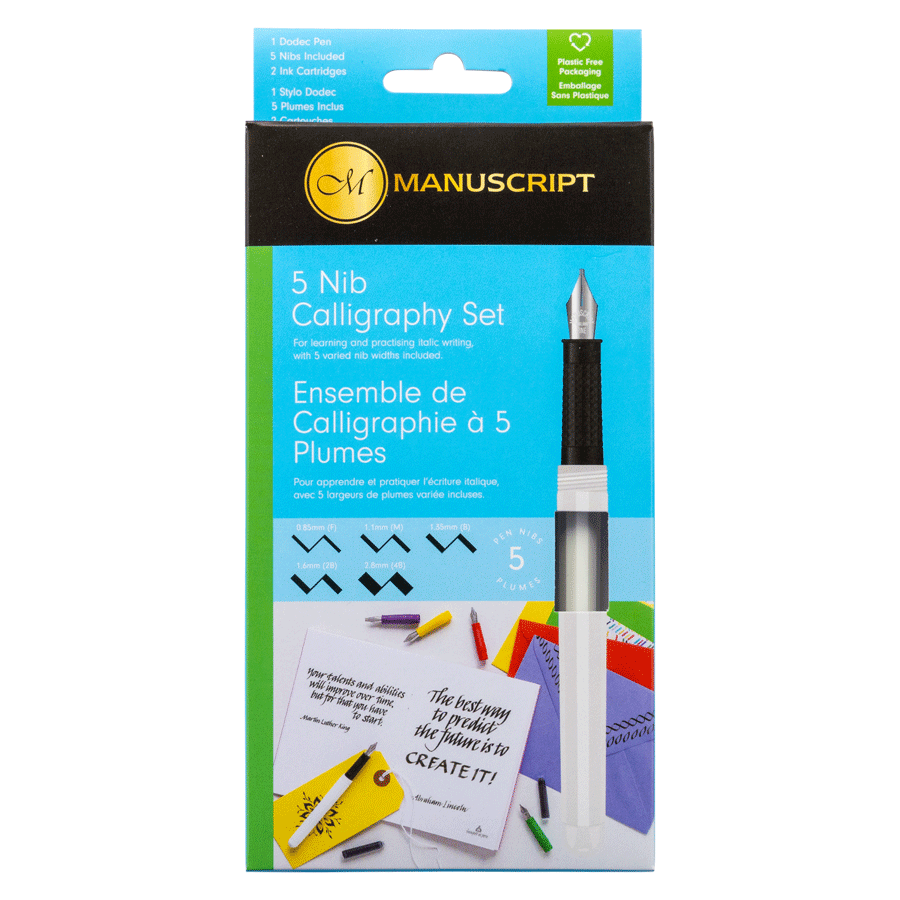 Набір для каліграфії 5 Nib Calligraphy Set (5 пер 2 картриджи) Manuscript Київ - фото 1