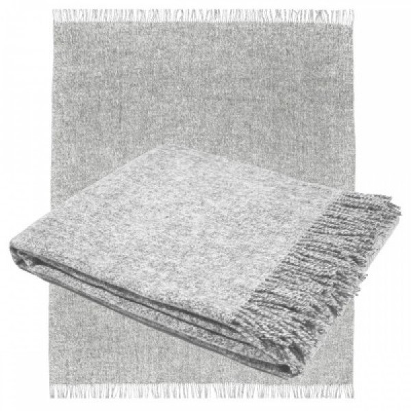 Плед мериносовий 140×200 меланж сірий Київ - фото 1