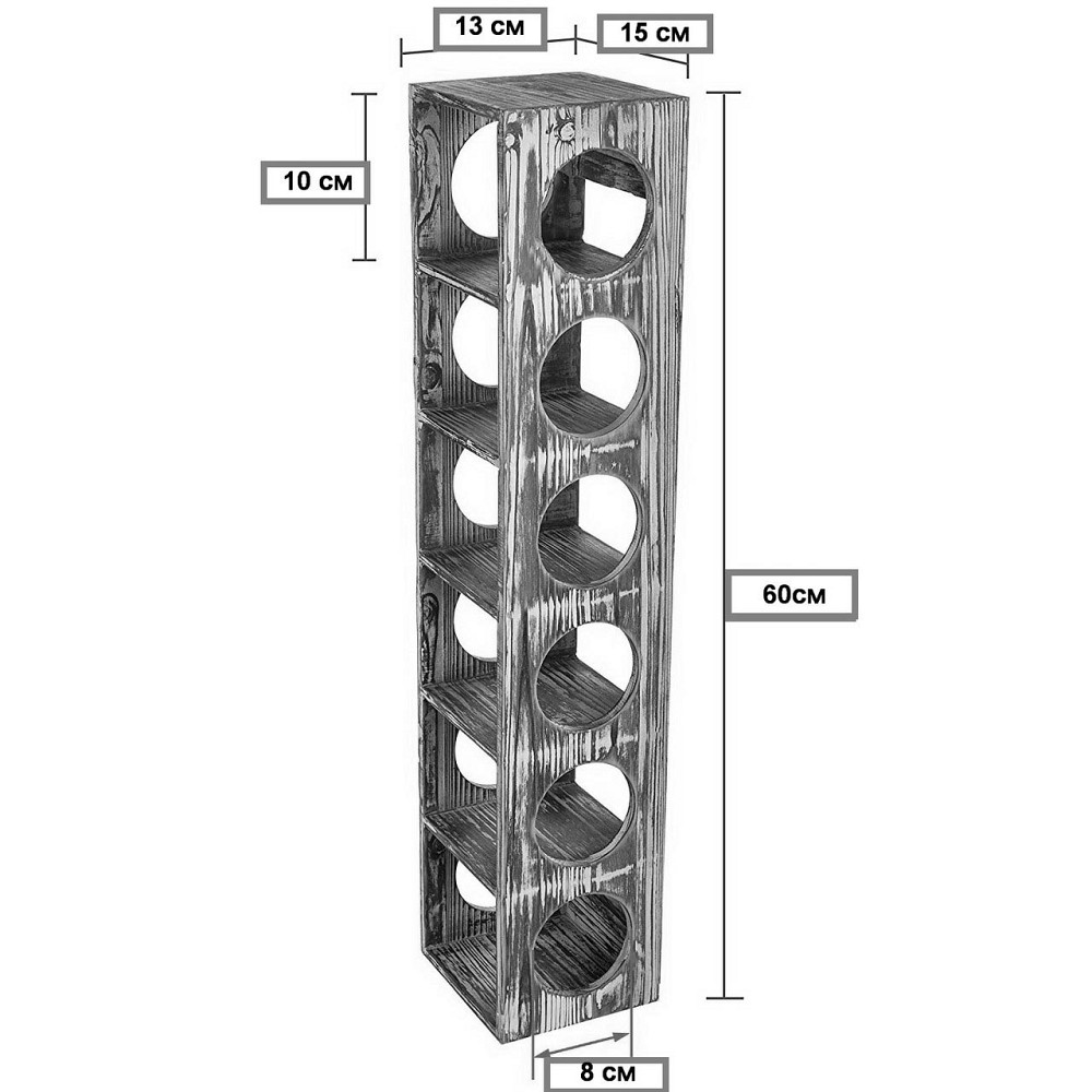 Настільна винна полиця "Хейліс" браш Миколаїв - фото 4