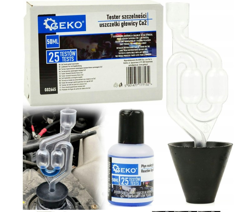 Тестер герметичності прокладки головки блока циліндрів ГБЦ CO2 на 25 тестів (G02665) GEKO Чернігів - фото 1