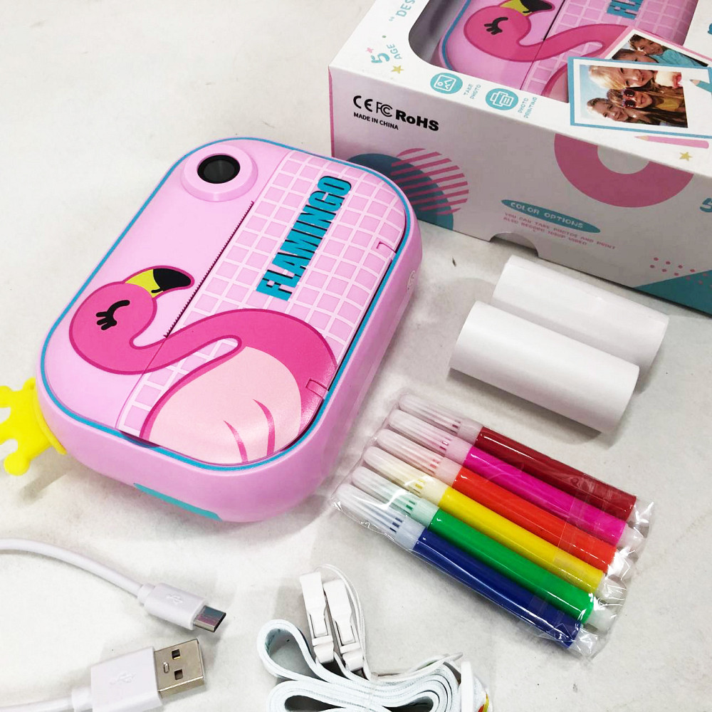 Фотоапарат з миттєвим друком для дітей YT008 PINK, Дитячий фотоапарат з екраном, Фотопринтер для дитини ZP-29 Львів - фото 15