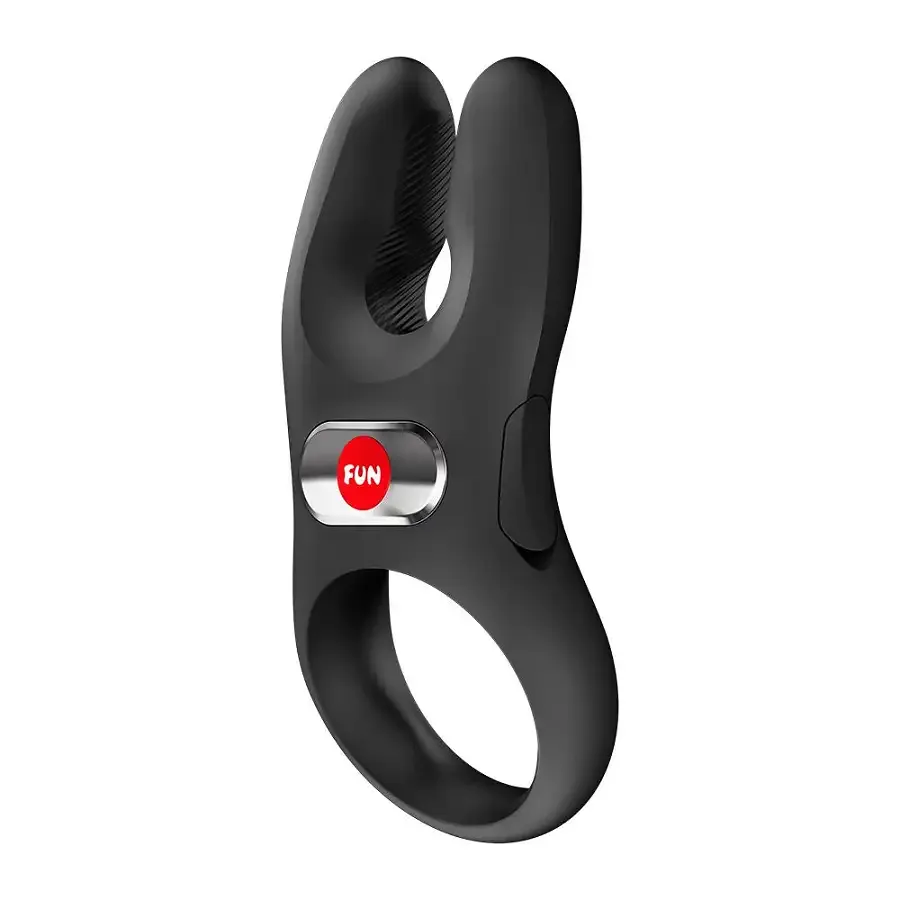 Эрекционное виброкольцо с двойной стимуляцией клитора Fun Factory NŌS PRO Black, 2 мотора Львов - изображение 2