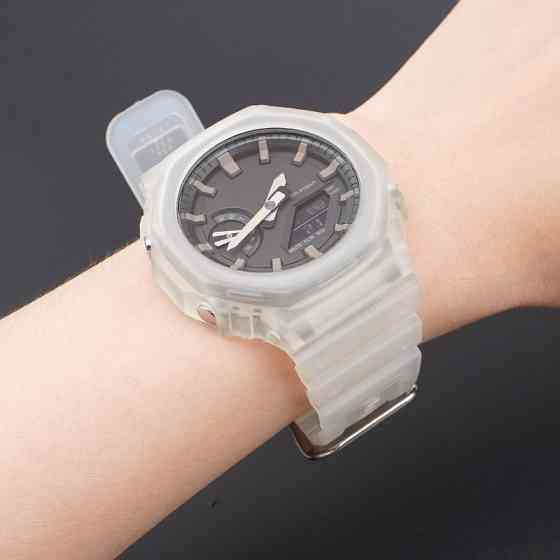 Ремешок для Casio G-Shock GA-2100/2110 Translucent Silver SBR Киев
