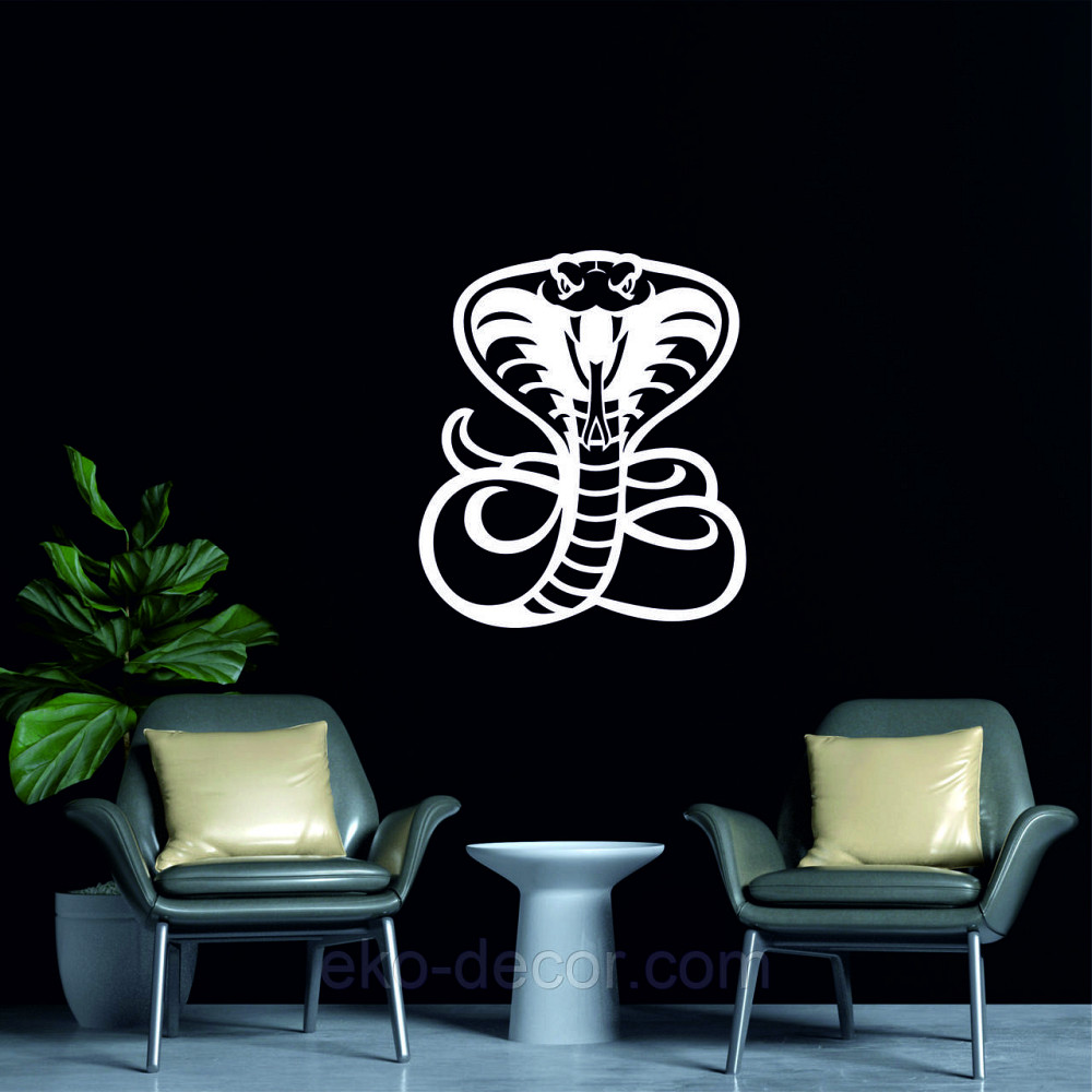 Декоративное настенное Панно «Кобра» , Декор на стену 90*78 см, Белый Киев - изображение 6