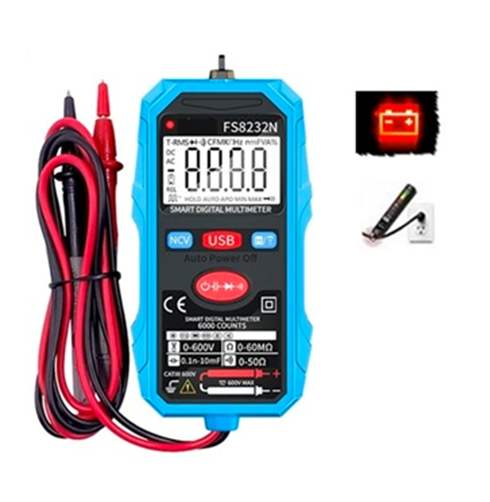 Тестер цифровой аккумуляторный CZD FS8232N 6000бит автоматический мультиметр с фонариком Винница - изображение 2