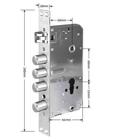 Корпус замка PES 66068 automatic 3-ригельний Київ