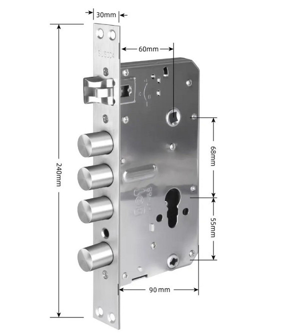 Корпус замка PES 66068 automatic 3-ригельний Київ - фото 2